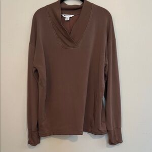 Athleta Cocoa Long Sleeve Top